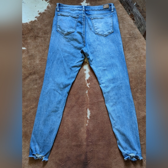 Simple Society Eco Friendly Distressed Skinny Ankle Jeans - Picture 10 of 16